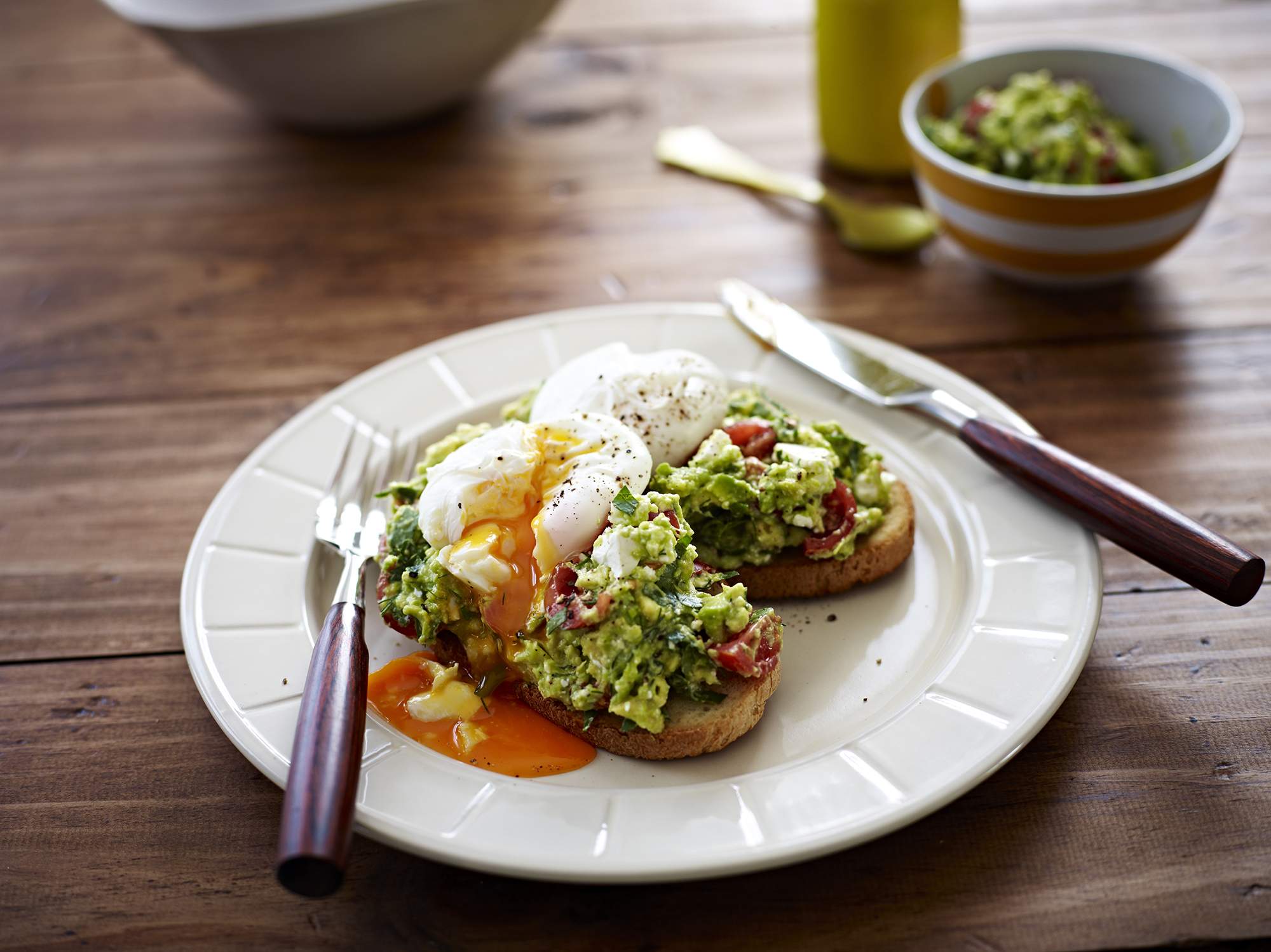 Poached Egg, Avacado and Feta on Toast