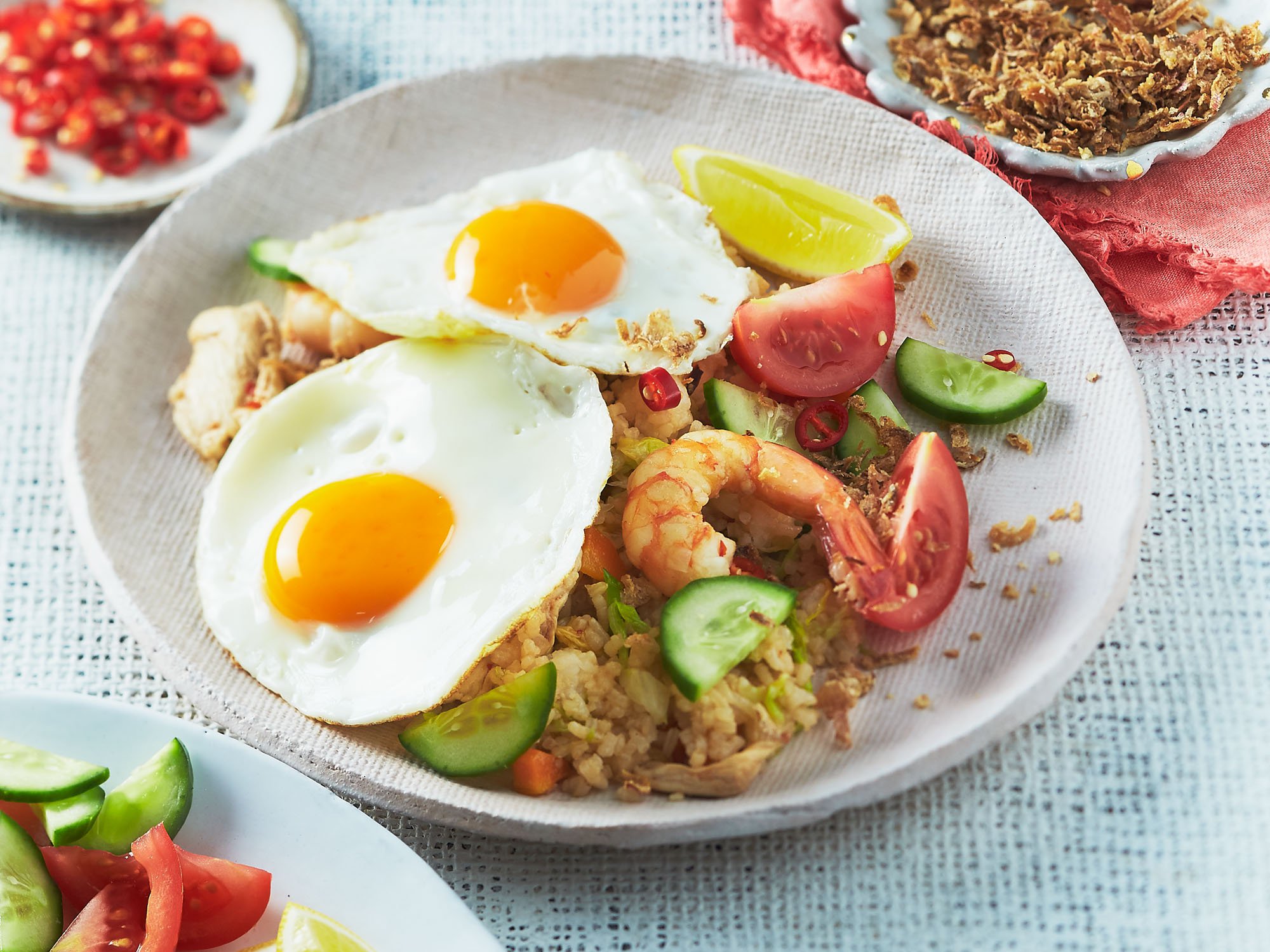 Nasi Goreng with Fried Eggs