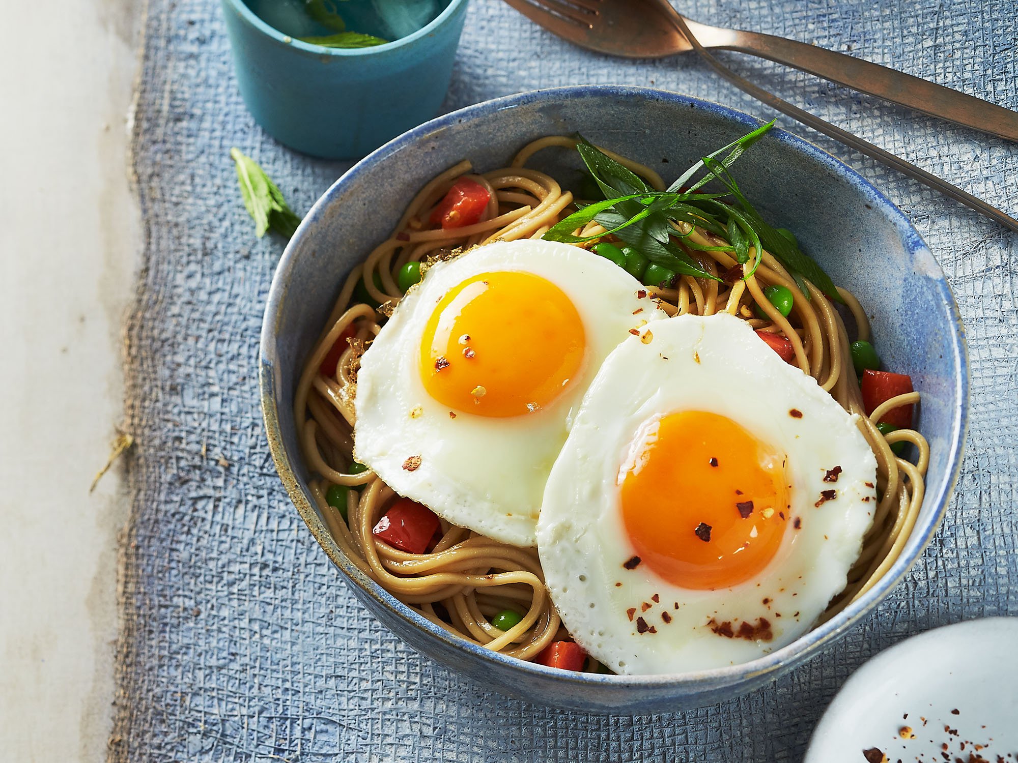 Ramen Noodles with Fried Eggs