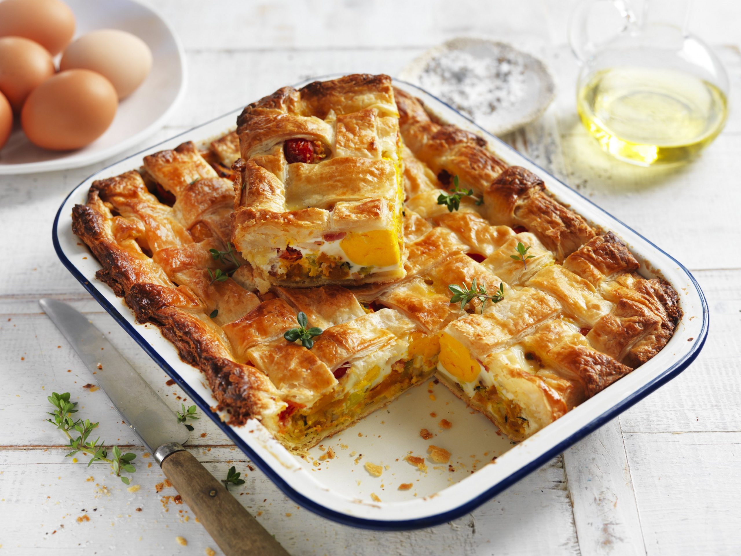 Veggie Egg and Bacon Pie